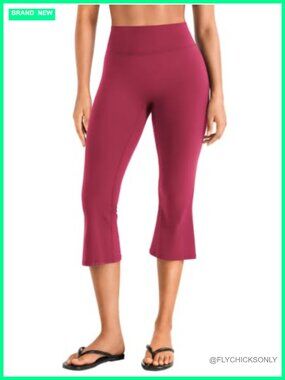 Capri Flare Leggings High Waist Bootcut Yoga Pants